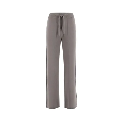 Trousers > Straight Trousers - - Le Tricot Perugia - Modalova