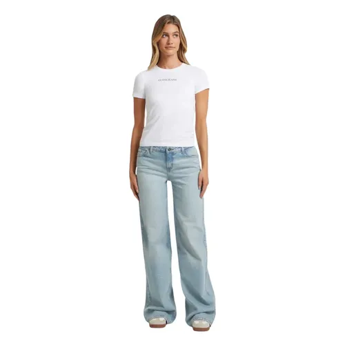 Guess - Jeans > Wide Jeans - Blue - Guess - Modalova