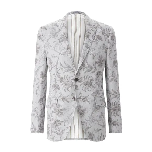 Etro - Jackets > Blazers - Gray - Etro - Modalova