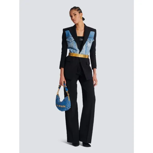 Trousers > Wide Trousers - - Balmain - Modalova