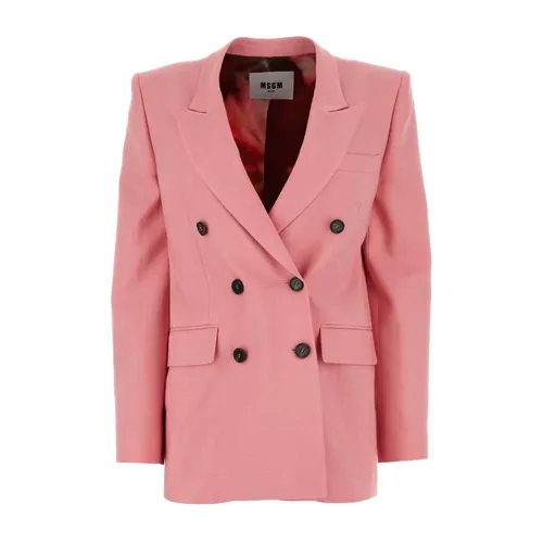 Msgm - Jackets > Blazers - Pink - Msgm - Modalova