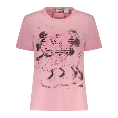 Desigual - Tops > T-Shirts - Pink - Desigual - Modalova