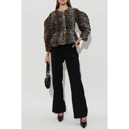 Trousers > Wide Trousers - - Ganni - Modalova