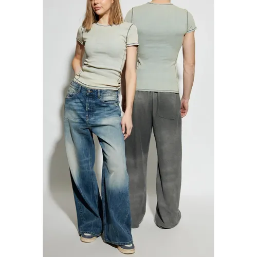 Diesel - Tops > T-Shirts - Gray - Diesel - Modalova