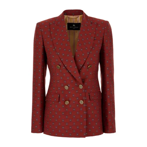 Etro - Jackets > Blazers - Red - Etro - Modalova