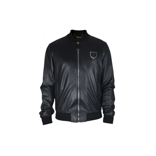 Jackets > Leather Jackets - - Philipp Plein - Modalova