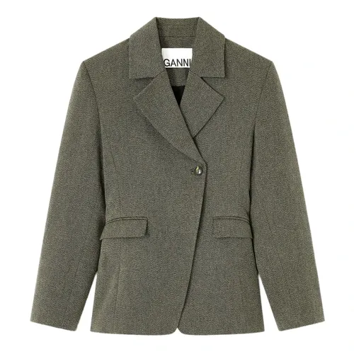Ganni - Jackets > Blazers - Green - Ganni - Modalova