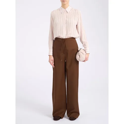 Trousers > Wide Trousers - - Max Mara Studio - Modalova