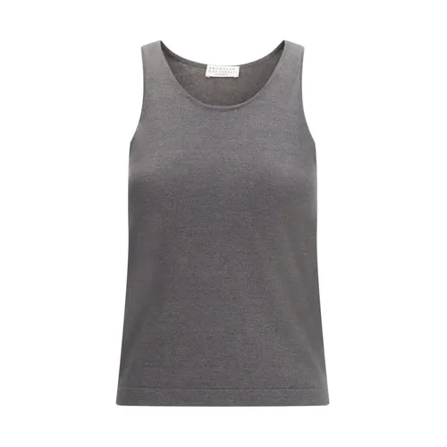 Tops > Sleeveless Tops - - Brunello Cucinelli - Modalova