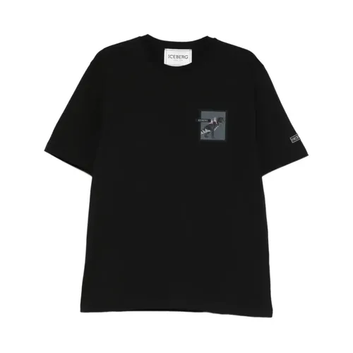Iceberg - Tops > T-Shirts - Black - Iceberg - Modalova