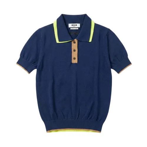 Msgm - Tops > Polo Shirts - Blue - Msgm - Modalova