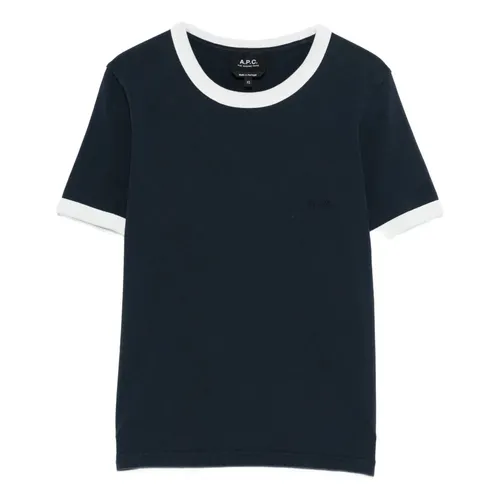 A.p.c. - Tops > T-Shirts - Blue - A.p.c. - Modalova