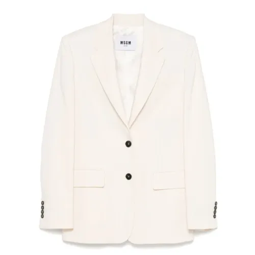 Msgm - Jackets > Blazers - Beige - Msgm - Modalova