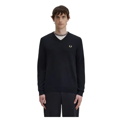 Knitwear > V-neck Knitwear - - Fred Perry - Modalova