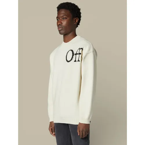 Knitwear > Round-neck Knitwear - - Off White - Modalova