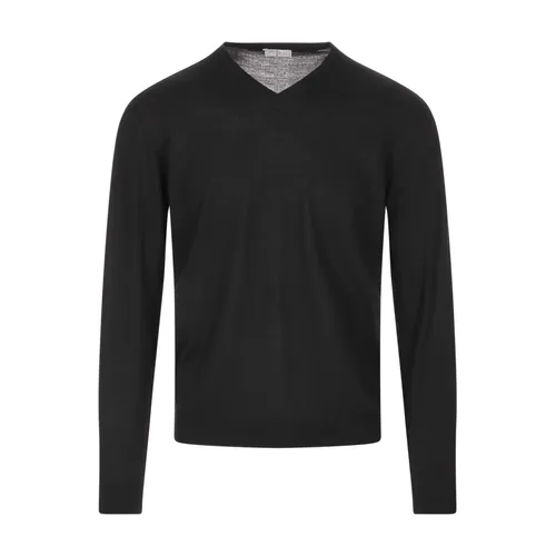 Knitwear > V-neck Knitwear - - Fedeli - Modalova