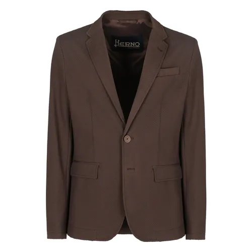 Herno - Jackets > Blazers - Brown - Herno - Modalova