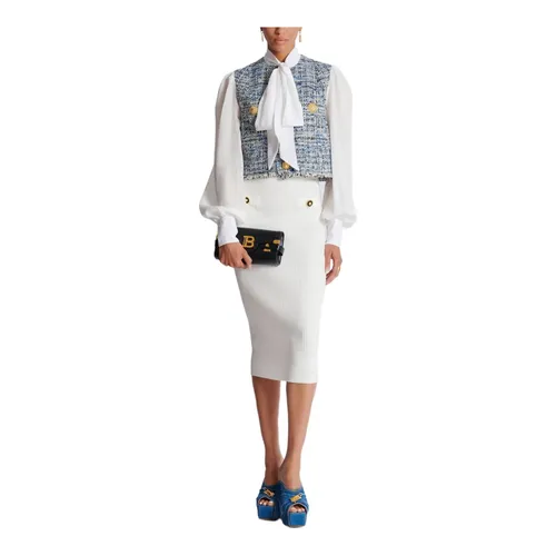Jackets > Tweed Jackets - - Balmain - Modalova