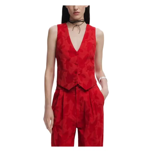 Desigual - Jackets > Vests - Red - Desigual - Modalova