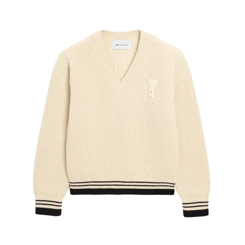 Knitwear > V-neck Knitwear - - Ami Paris - Modalova