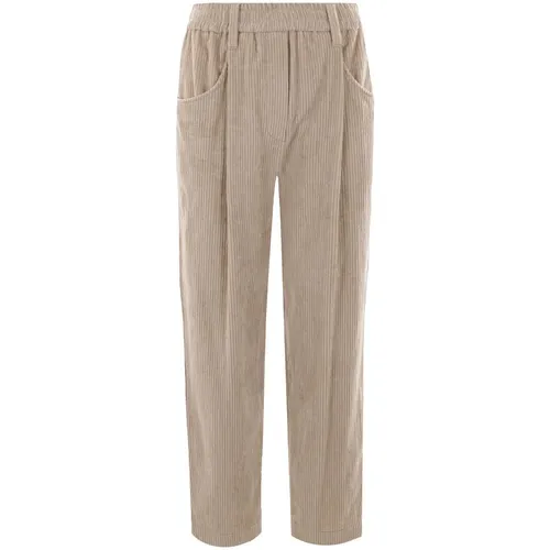 Trousers > Wide Trousers - - Brunello Cucinelli - Modalova