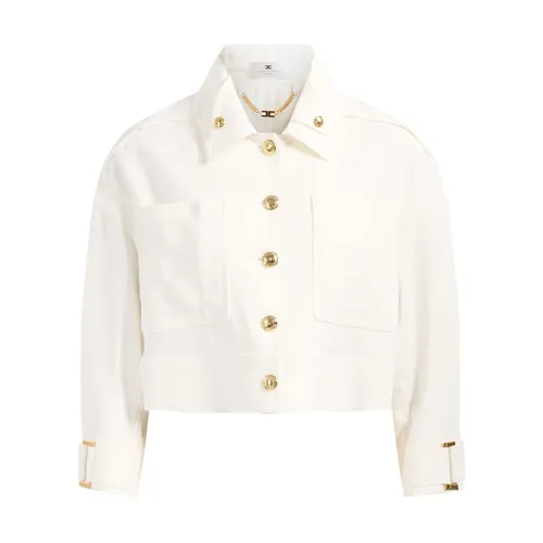 Jackets > Denim Jackets - - Elisabetta Franchi - Modalova