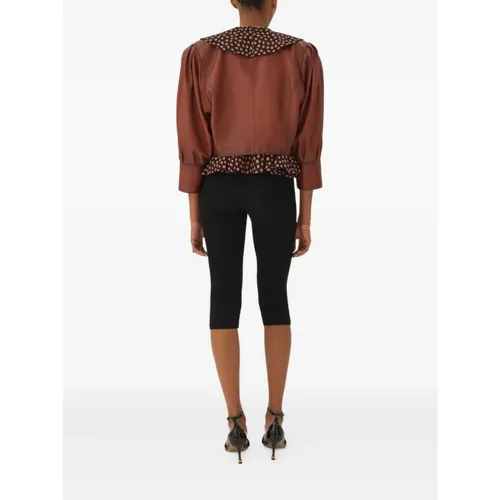 Jackets > Leather Jackets - - Chloé - Modalova