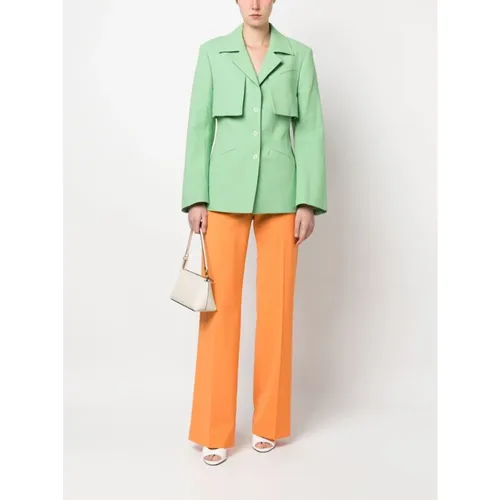 Trousers > Wide Trousers - - Msgm - Modalova