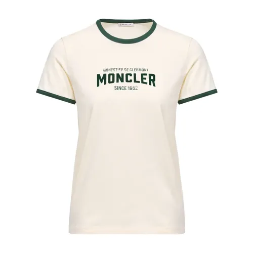 Moncler - Tops > T-Shirts - Beige - Moncler - Modalova