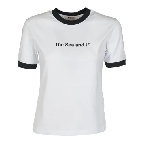 Msgm - Tops > T-Shirts - White - Msgm - Modalova
