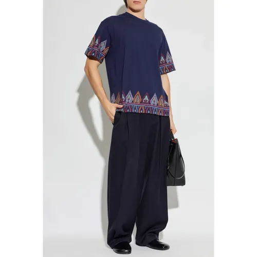 Etro - Tops > T-Shirts - Blue - Etro - Modalova