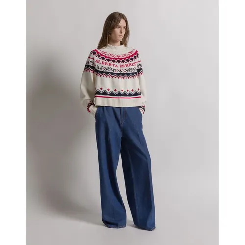Jeans > Wide Jeans - - Alberta Ferretti - Modalova