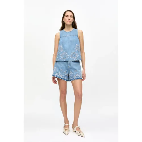 Shorts > Denim Shorts - - Ganni - Modalova