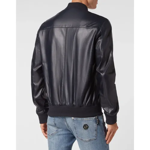 Jackets > Leather Jackets - - Philipp Plein - Modalova