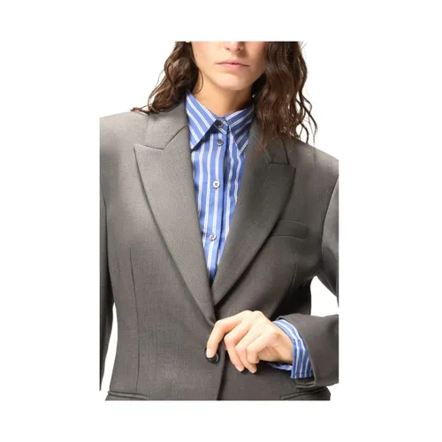Pinko - Jackets > Blazers - Gray - Pinko - Modalova