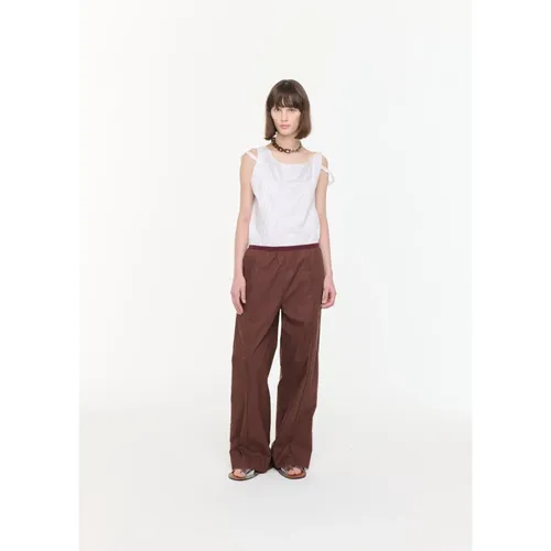 Trousers > Wide Trousers - - Plan C - Modalova