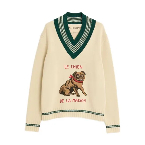 Knitwear > V-neck Knitwear - - Valentino Garavani - Modalova