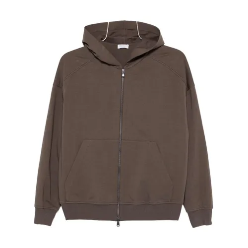 Sweatshirts & Hoodies > Zip-throughs - - Brunello Cucinelli - Modalova