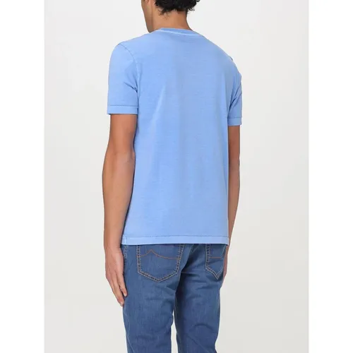 Fay - Tops > T-Shirts - Blue - Fay - Modalova