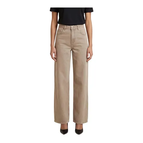 Only - Jeans > Wide Jeans - Beige - Only - Modalova