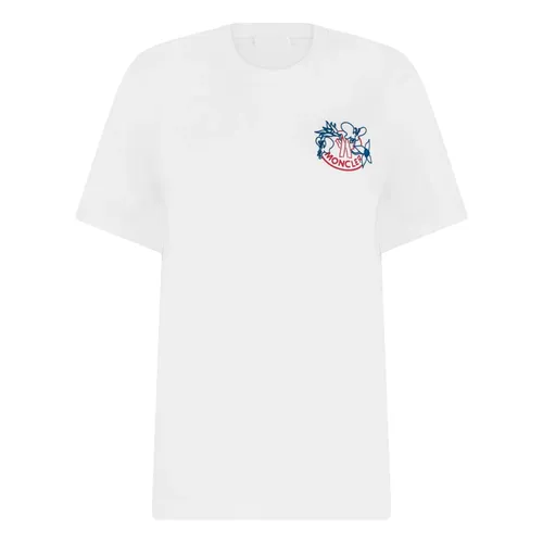 Moncler - Tops > T-Shirts - White - Moncler - Modalova