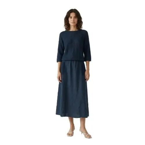 Oui - Skirts > Midi Skirts - Blue - Oui - Modalova