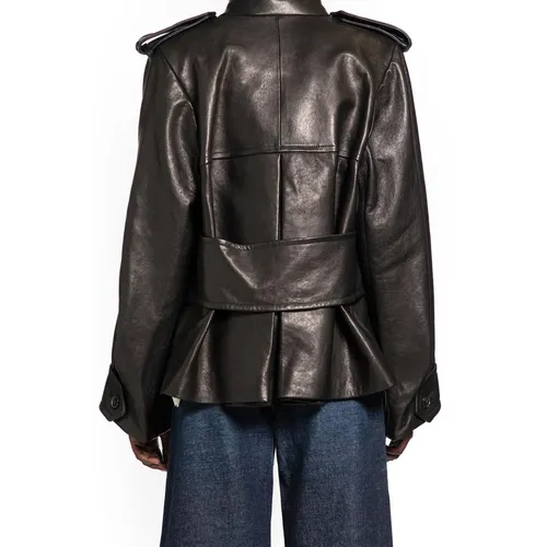 Jackets > Leather Jackets - - Khaite - Modalova