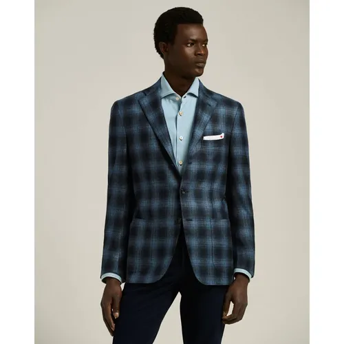 Kiton - Jackets > Blazers - Blue - Kiton - Modalova
