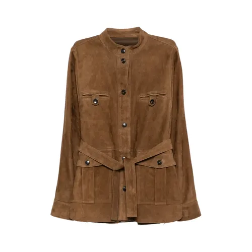 Jackets > Leather Jackets - - Yves Salomon - Modalova
