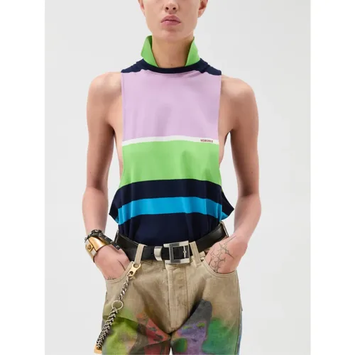 Tops > Sleeveless Tops - - Versace - Modalova