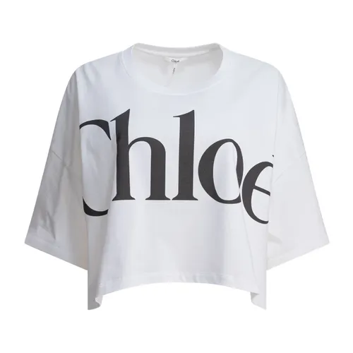 Chloé - Tops > T-Shirts - White - Chloé - Modalova
