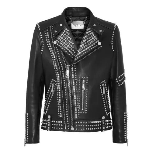 Jackets > Leather Jackets - - Philipp Plein - Modalova