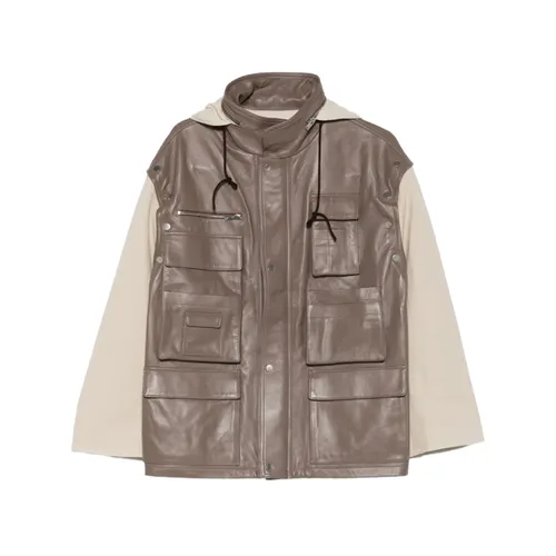 Jackets > Leather Jackets - - Niccolò Pasqualetti - Modalova