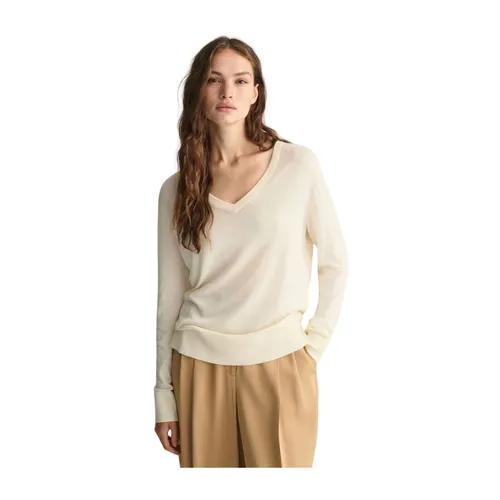Knitwear > V-neck Knitwear - - Gant - Modalova